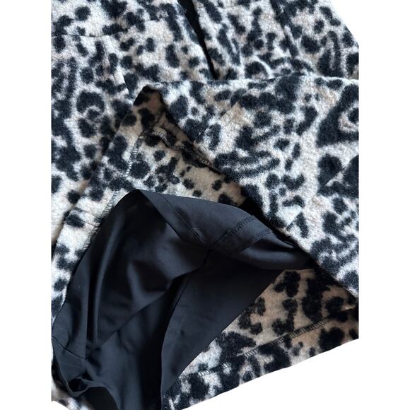 Ann Taylor Leopard Wool Blend Pencil Mini Skirt Black White Size 4 - Picture 5 of 7